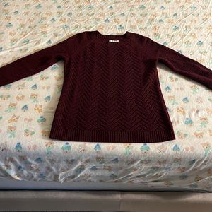 Size small burgundy/black Sonoma sweater